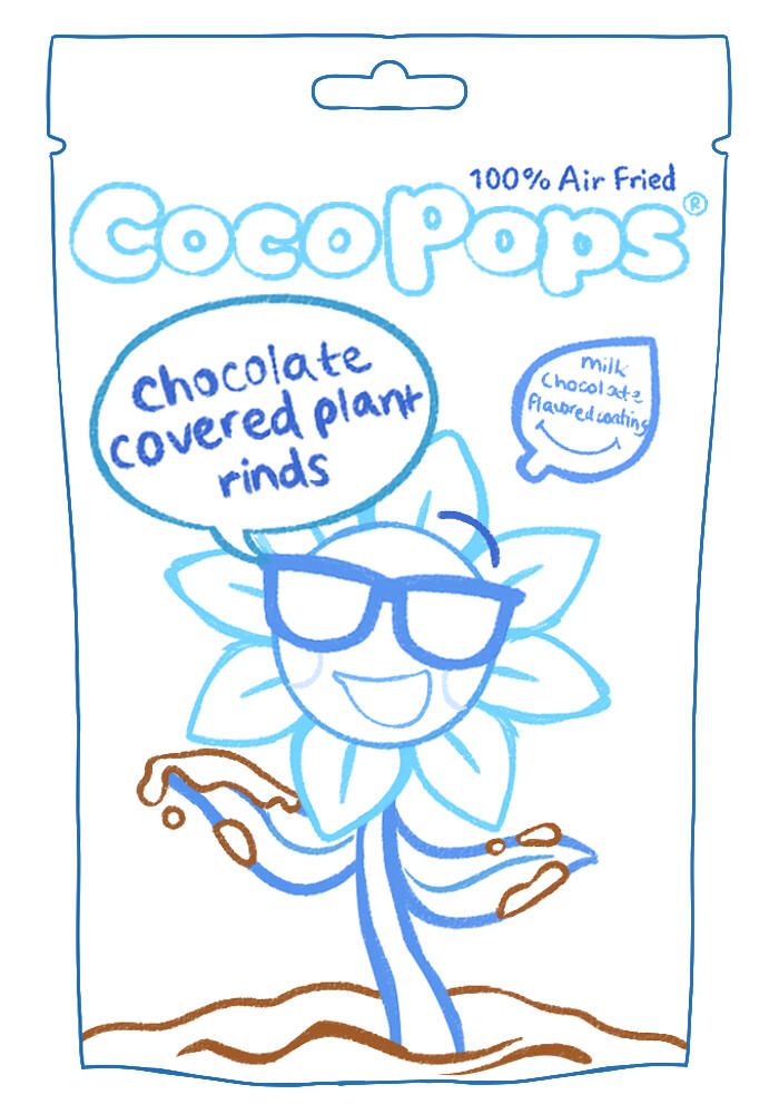 1st concept sketch featuring a flower