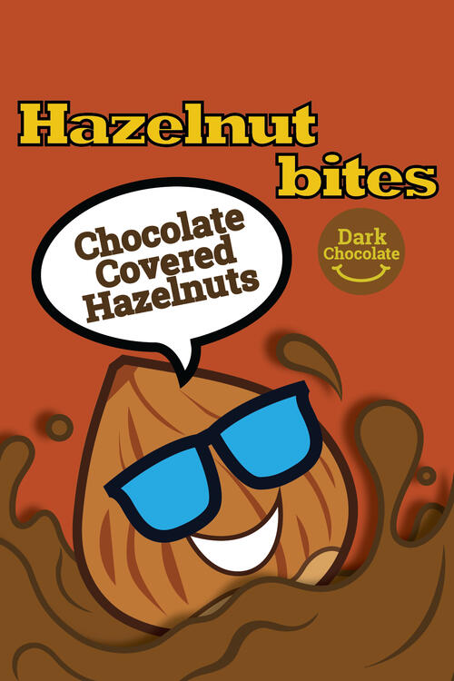 Coco Chops Hazelnut Packaging Design - Dark