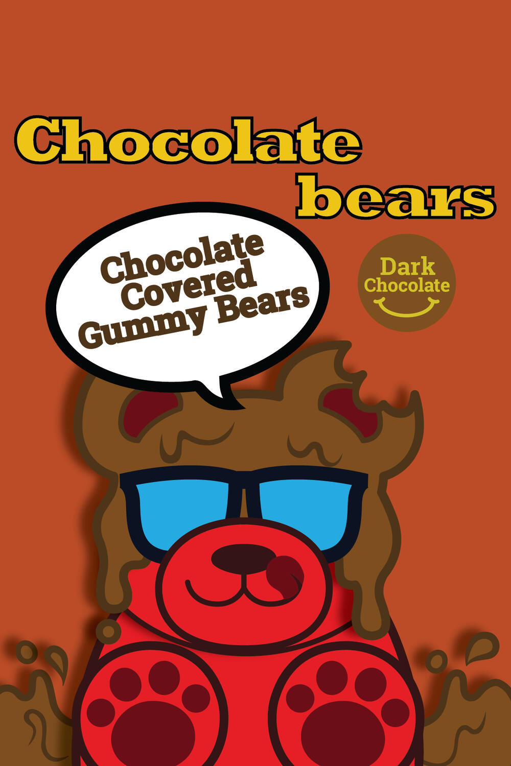 Coco Chops Gummy Bears Packaging Design - Dark