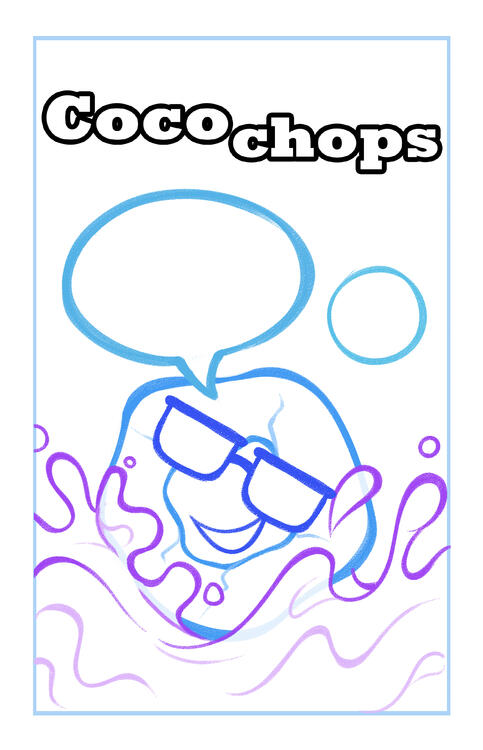 Coco Chops Dried Apple Rings Packaging Design - Sketch