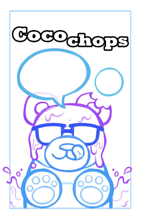 Coco Chops Gummy Bears Packaging Design - Sketch