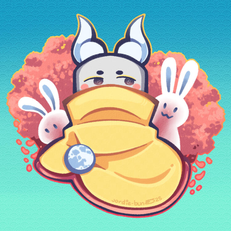 12-29-25 "Little Moon Rabbit" | Bust illustration of my Phighting OC Sai
