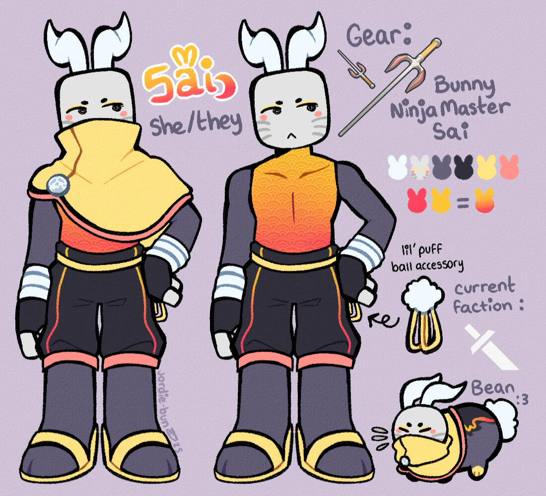 12-28-25 | Character Ref Sheet for Sai (phighting oc)